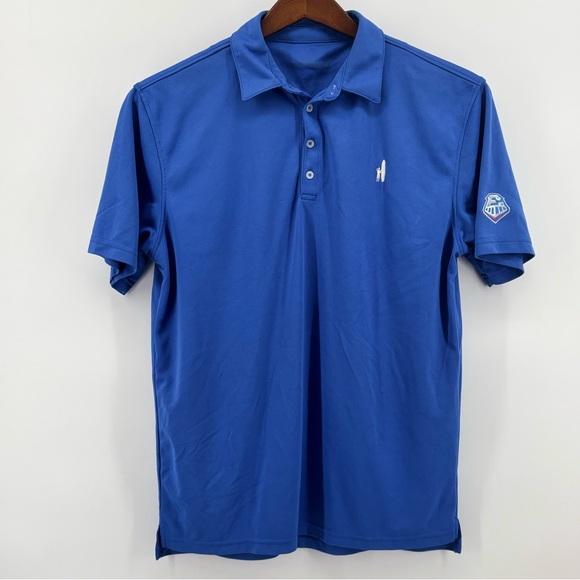 johnnie-O Other - johnnie-O Mens Blue Short Sleeve Performance Polo Logo left sleeve Size LG